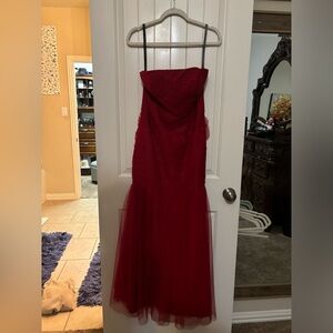 Red evening gown